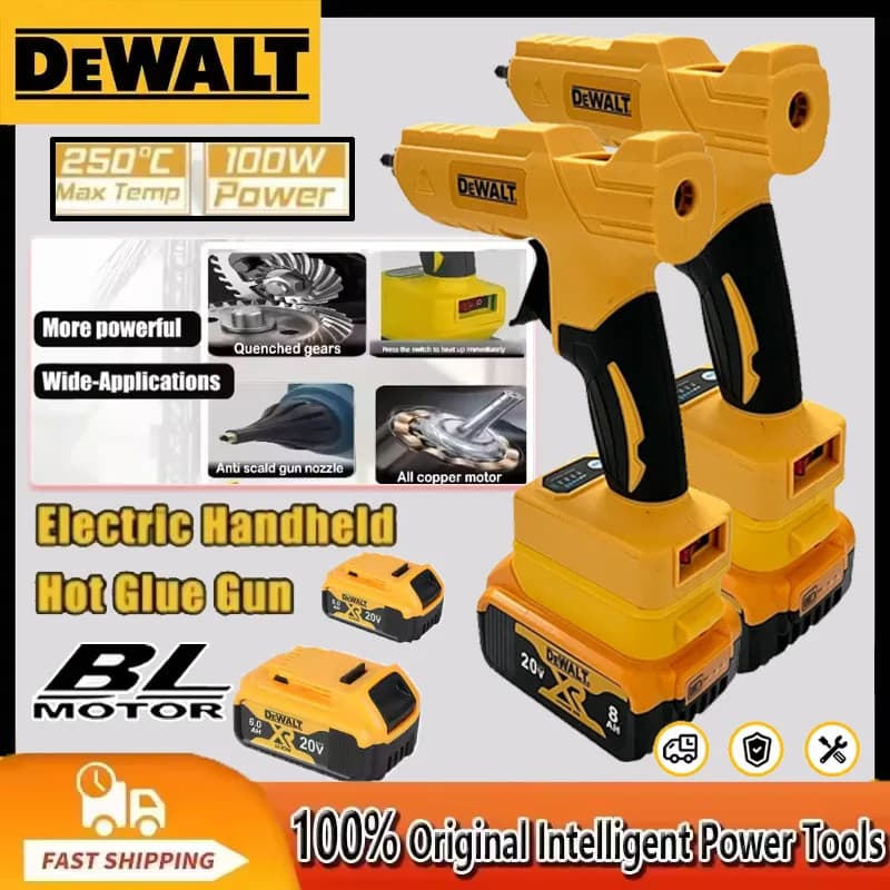 2026 DEWALT Repair DIY Tool Cordless Electric Hot Glue Gun Hot Welding Heat Gun Anti-Scald Nozzle Suitable for 18V Battery
