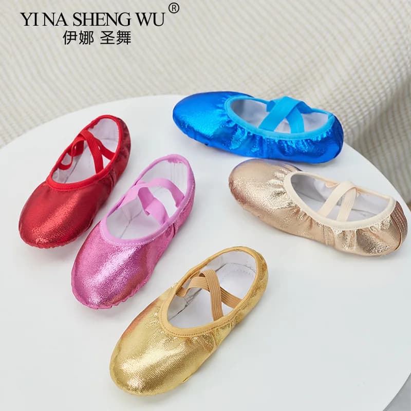 Scarpe da balletto rosa blu per ragazze Pantofole da palestra piatte per yoga con suola morbida Bambini Donne Scarpe da ginnastica speciali per pratica di danza classica jazz