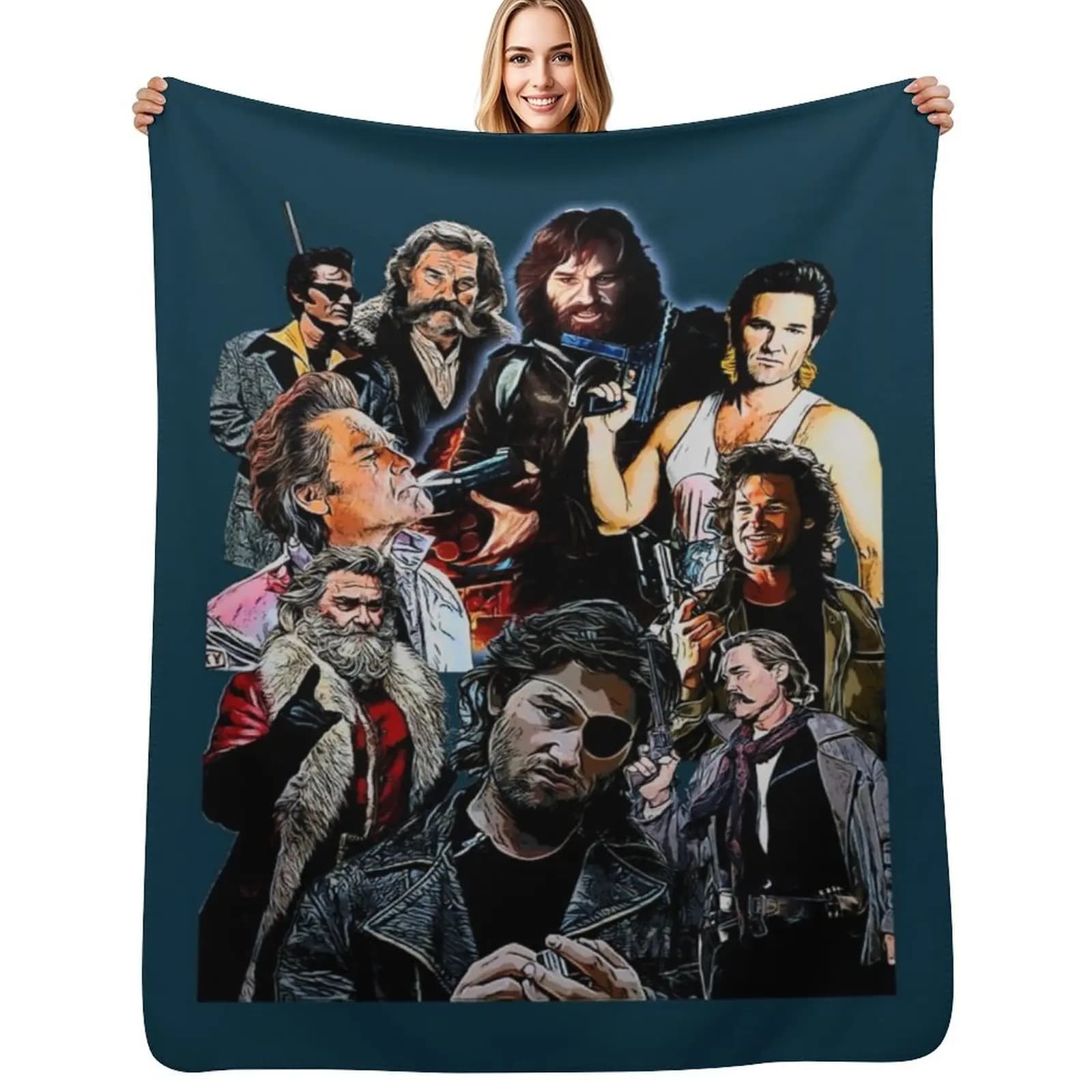 Kurt russell26 Throw Blanket Winter beds Fashion Sofas Multi-Purpose Summer Beddings Sleeping Bag Cute Blankets
