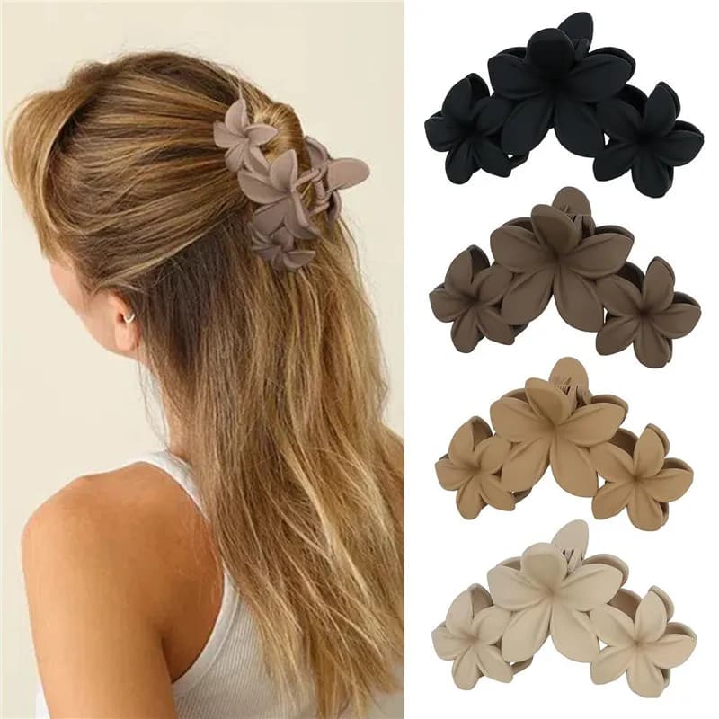 Set di 4 Fermagli per Capelli a Fiore, Stile Vintage Femminile, Versatili, Fermagli a Pinza Opachi, Accessori per Capelli