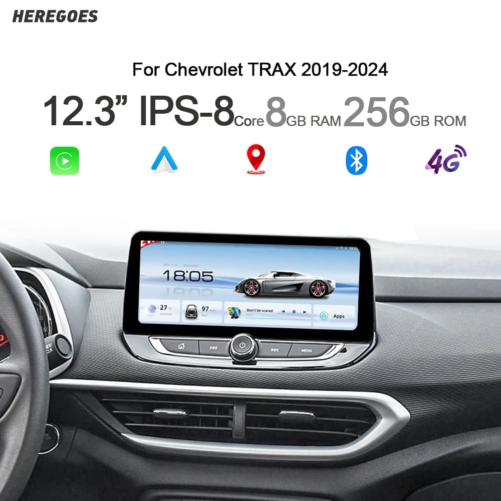 Wireless Carplay Android 14 autoradio per Chevrolet Tracker Trax 2018-2024 GPS 8GB navigazione Wifi Bluetooth Multimedia Player