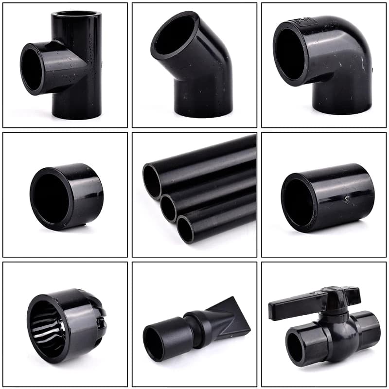 1Pc 16~50mm Black PVC Tube Connector Rubber Straight Joints Water Hose Drainage Fittings Garden Irrigation Accessories FAI FROM TE