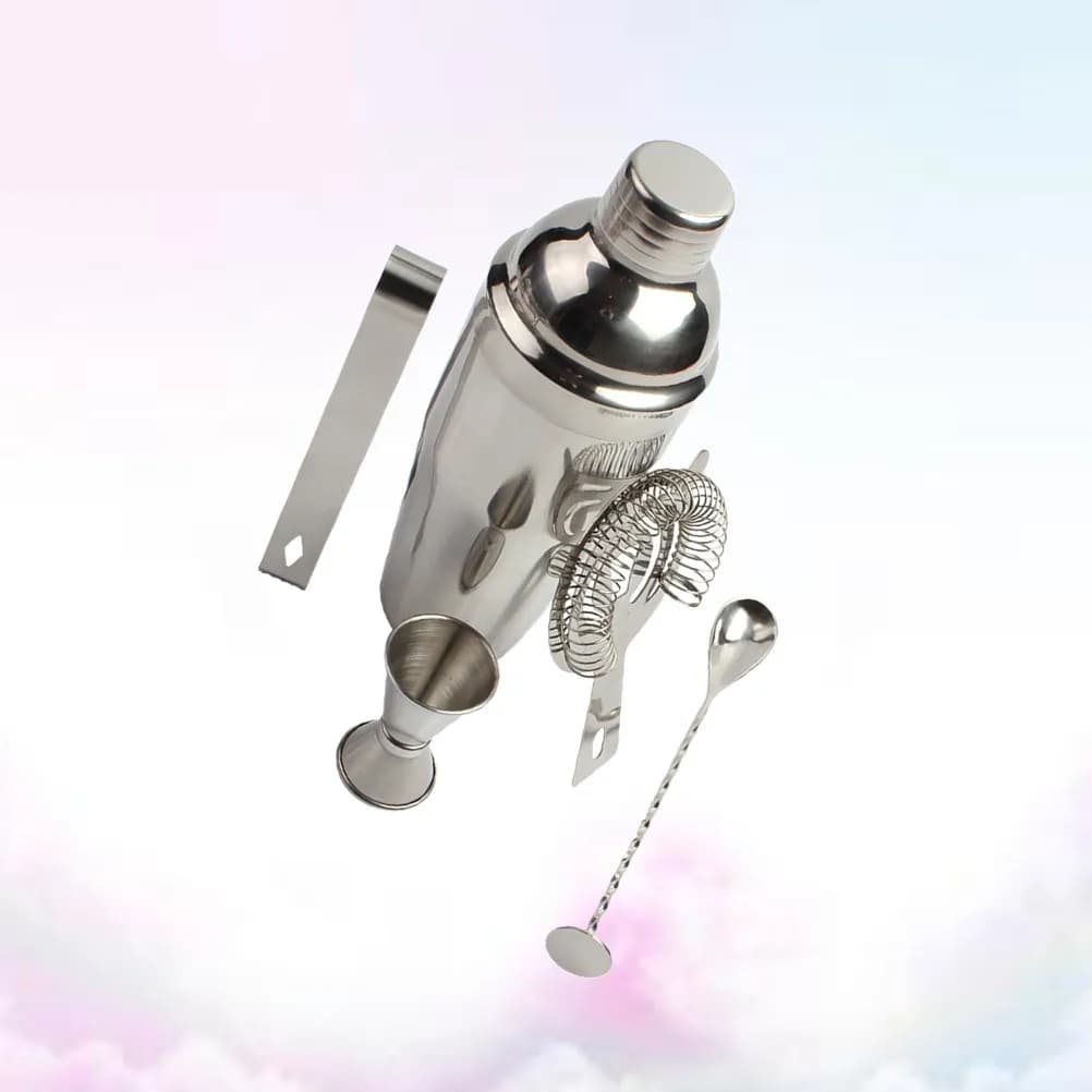 Stainless Steel Cocktail Shaker Set 350ml Bartender Drink Mixer Kit Leakproof Bar Tools for Home Parties