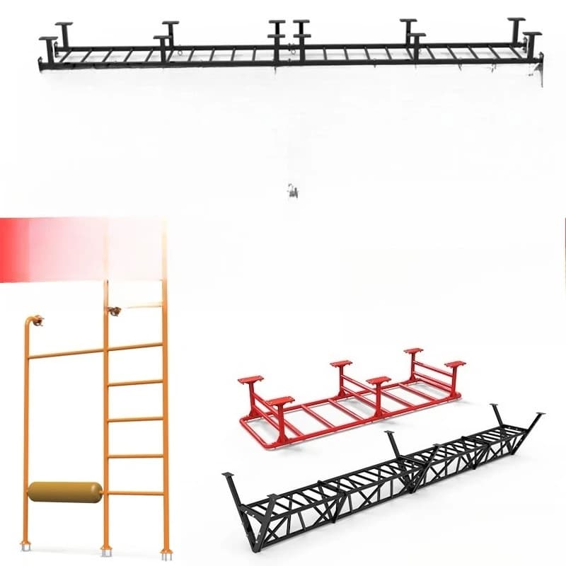 Roof climbing frame for indoor and outdoor use, for domestic use, with horizontal and parallel bars, for training with arm