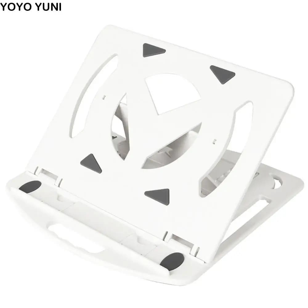 Staffa Supporto per laptop in plastica pieghevole con supporto per telefono Supporto da tavolo Supporto per laptop ergonomico antiscivolo portatile per guardare la TV