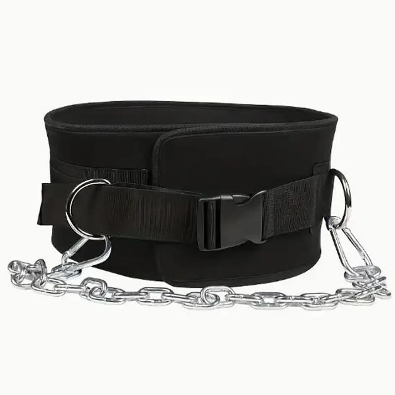 Pull‑Up Weight Belt With Iron Chain Thickened Barbell Plate for Back Muscle Strength Training Fitness Equipment