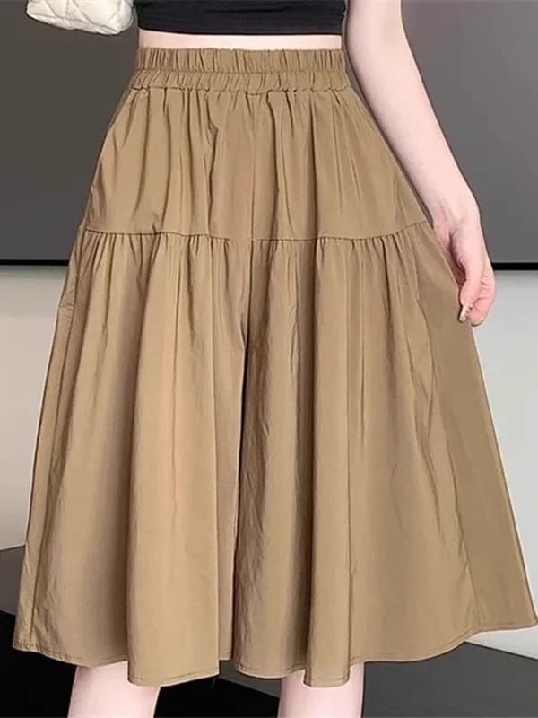 Women's Quick Drying Ice Silk Trousers, New Large and Slender Summer Trousers Plus Size, Fashion Casual Trousers with Seven Eighties