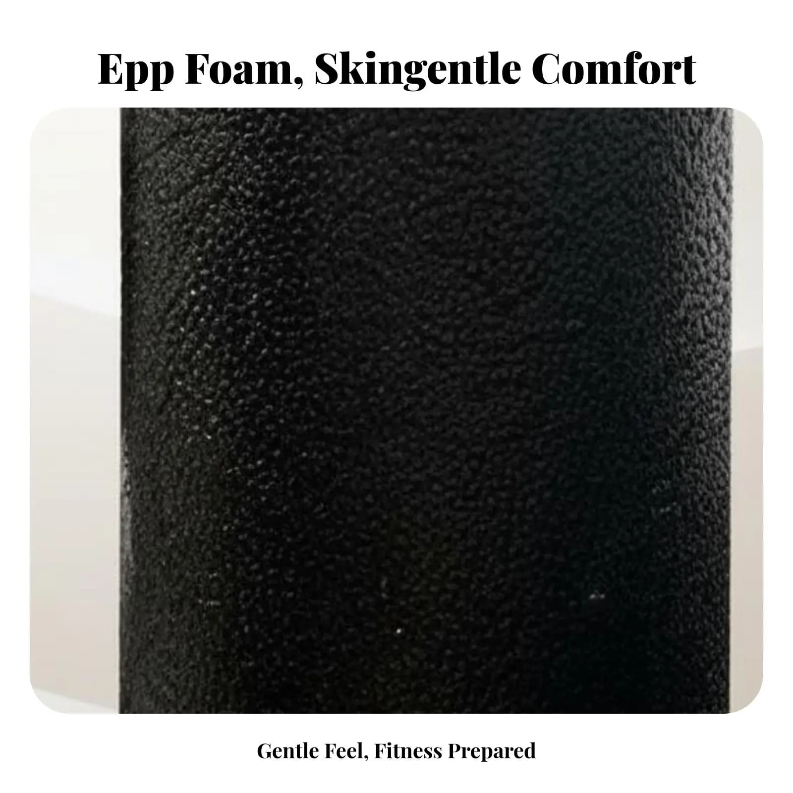 EPP Foam Exercise Roller, Black Rigid Massage Roller, Muscle Relaxation, Fitness for Legs, Suitable for Beginners