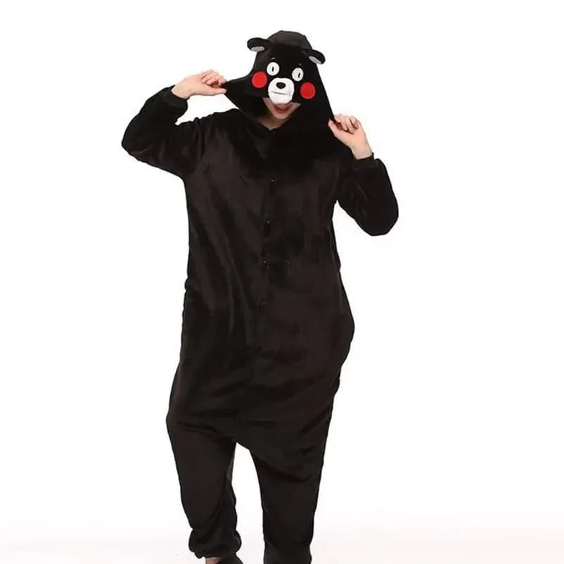 Bambini Kumamon Orso Costumi Cosplay Tuta Kigurumi Vestiti Vacanza Divertente Bambino Con Cappuccio Pigiama Halloween Ragazzi Ragazze Vestiti