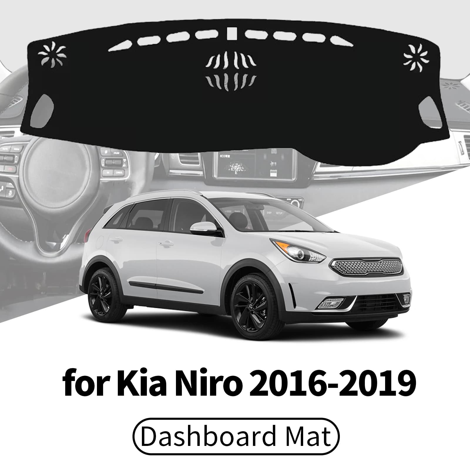 for Kia Niro e-Niro 2019-2016 Car Dashboard Cover Dashmat Sunshade Anti‑UV Anti‑Glare Dash Mat Interior Accessories