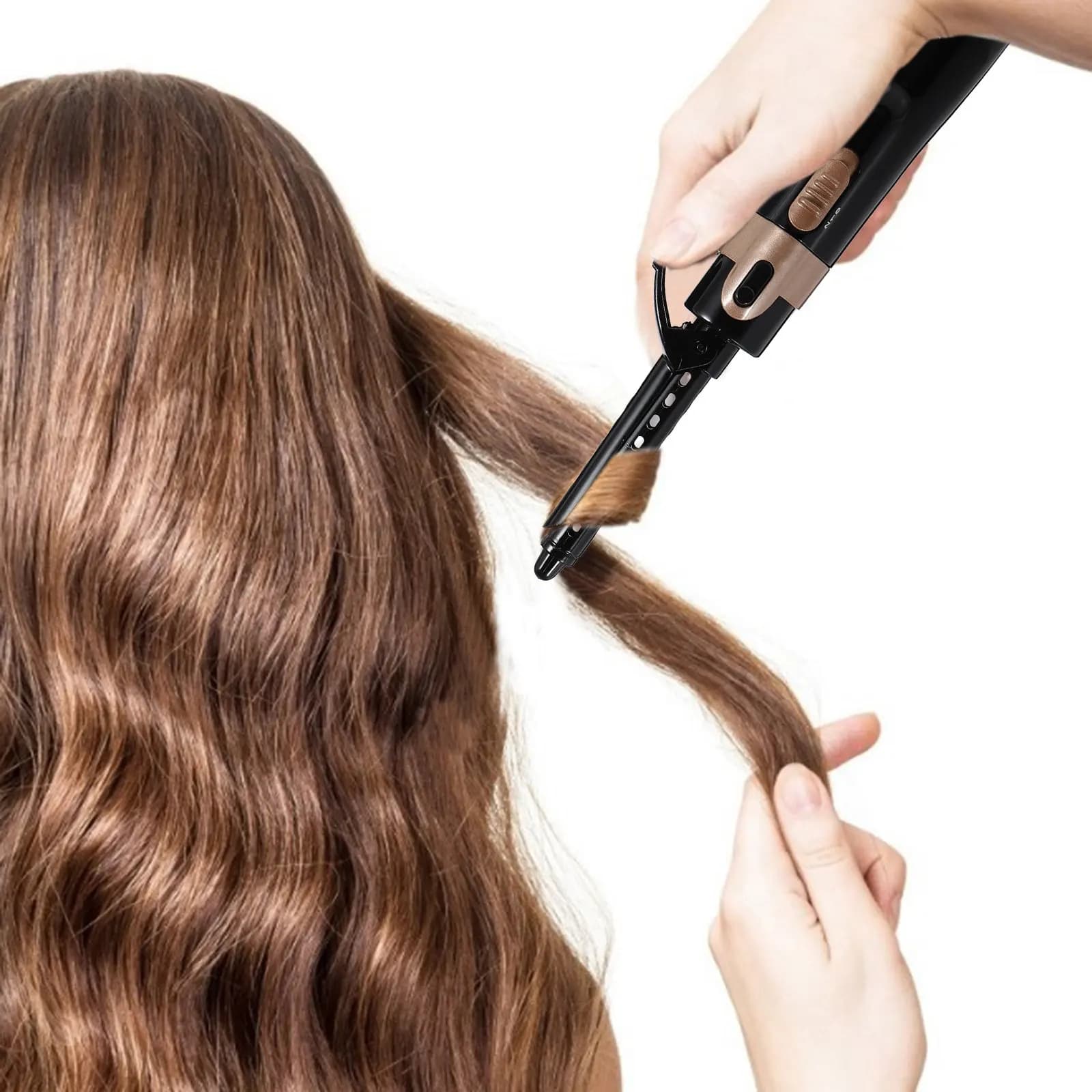 Set 4-in-1 Electric Hairstyles with Rapid Heating in 30 Seconds, Iron Arricciacapelli Portable and Light for Long Hair and Courts, Domestic Use