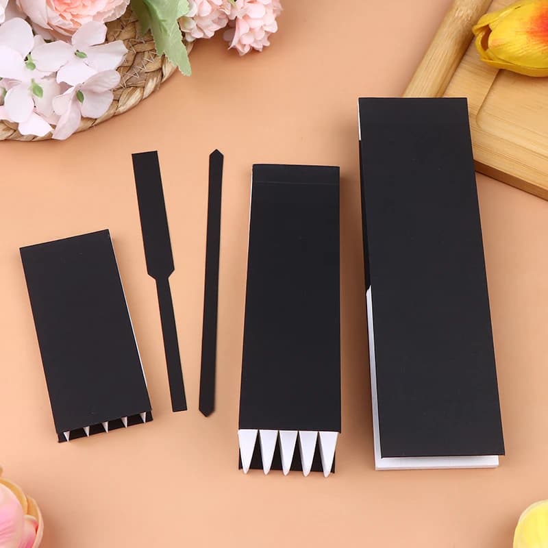 100/500pcs Black Testing Aromatherapy Fragrance Perfume Essential Oils Test Tester Paper Strips Book Cotton Absorbent Paper