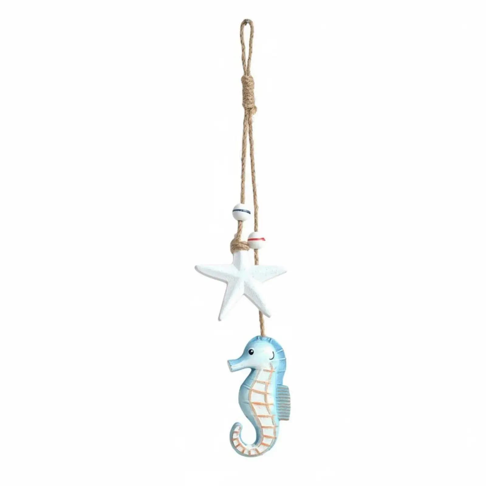 Children Wall Hanging Wood and Hemp Rope Ocean Decoration Nautical Home Decor Marine Ornaments for Nursery Bathroom Cafe