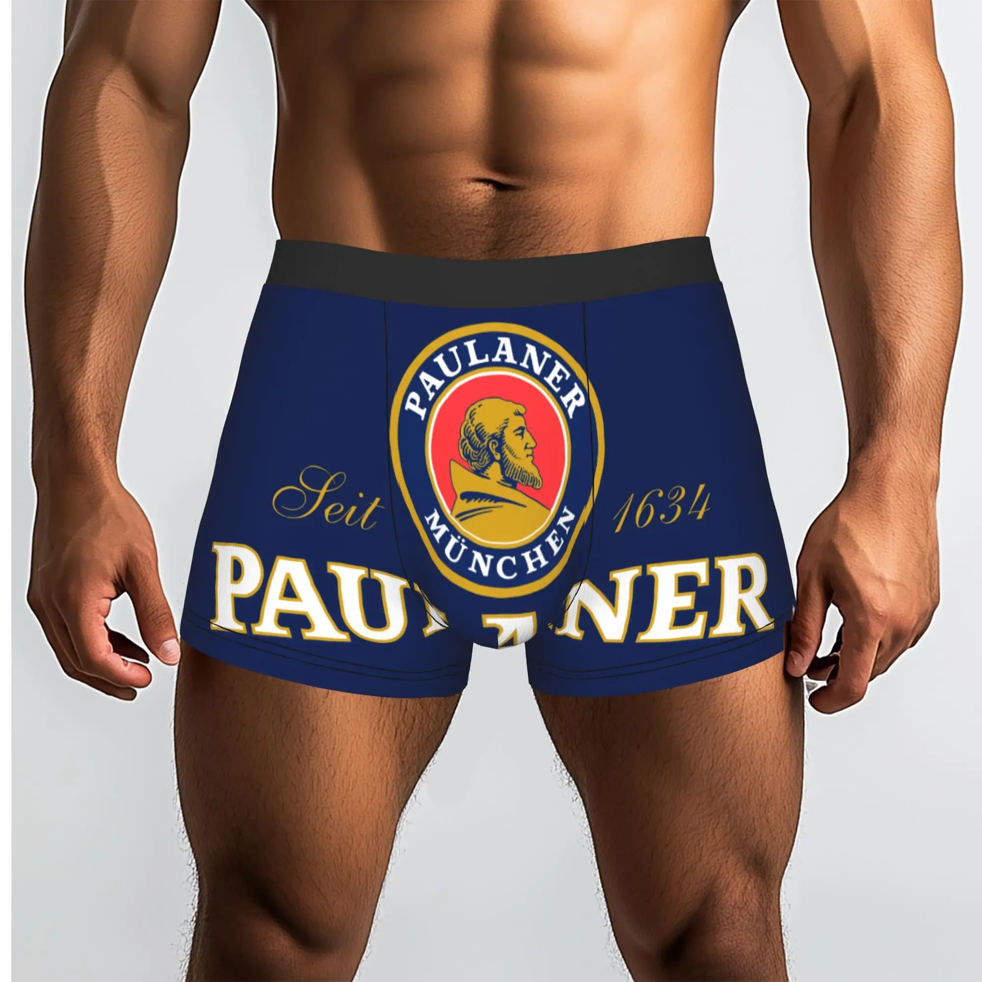 Custom Funny P-paulaners Spezi Munich Beer Drink Boxers Shorts Panties Male Underpants Stretch Briefs Underwear