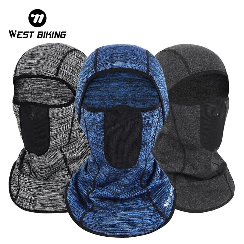 WEST BIKING Autumn Winter Cycling Headgear Balaclava Fleece Thermal Windproof Full Face Mask Outdoor Sports Ski Running Bike Cap