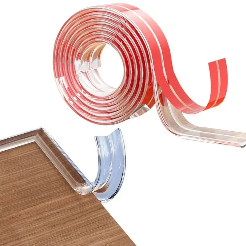 Striscia di protezione per bambini in PVC trasparente con nastro biadesivo Anti-Bumb Sicurezza per bambini Bordo del tavolo Protezione per mobili Protezioni angolari a L