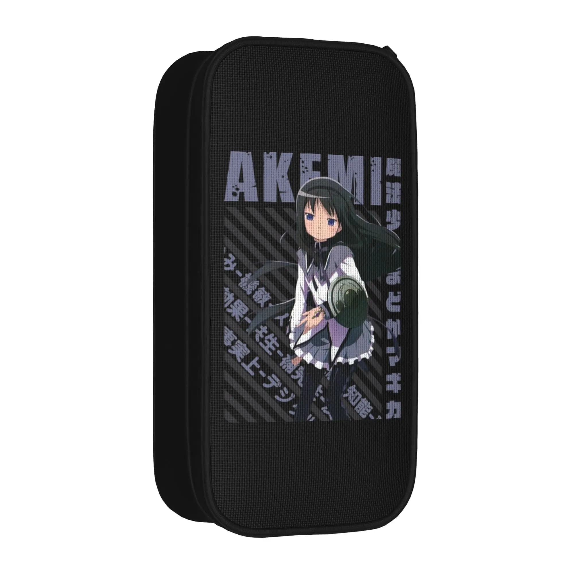 Puella Magi Madoka Magica Anime Homura Akemi Pencil Cases Pen Holder Bag for Student Large Storage School Cosmetic Pencil Pouch
