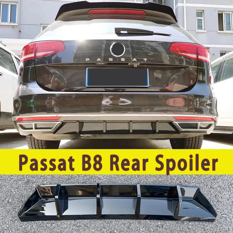 Per Passat B8 Variant Valance 2015 2016 2017 2018 2019 Kit carrozzeria paraurti in edizione Standard diffusore labbro posteriore accessori auto neri