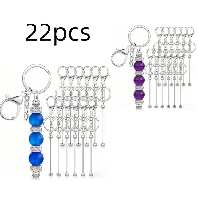 Durable Stainless Steel Key Ring Bulk Wholesale Stylish Ornament Multi-scene Hanging Accessory Budget-friendly Backpack 22PCS