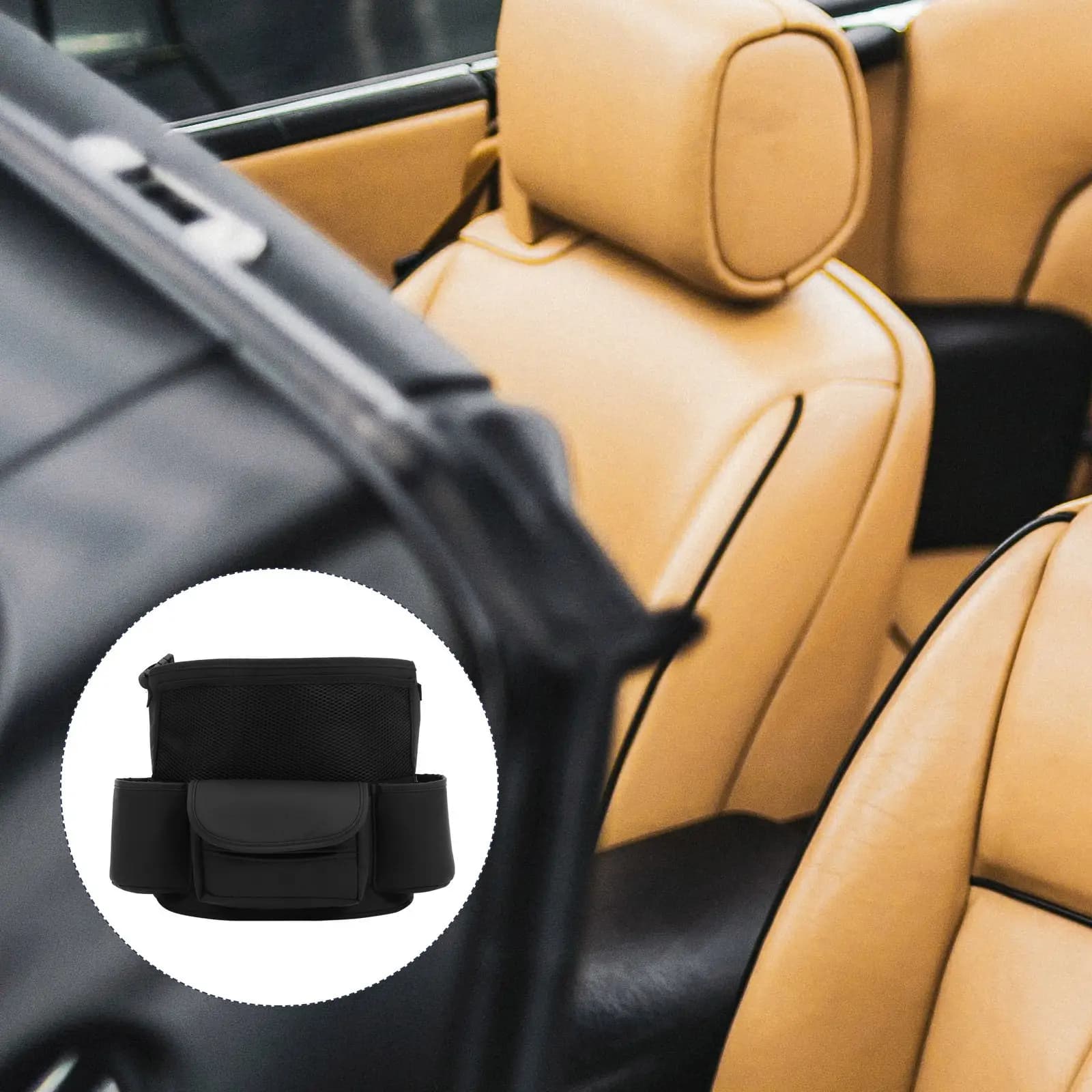 Organizer per Auto in PU tra i Sedili, Borsa Portaoggetti per Borse, Chiavi, Telefono, Porta Borsette Interno, Organizzatore per Auto tra i Sedili
