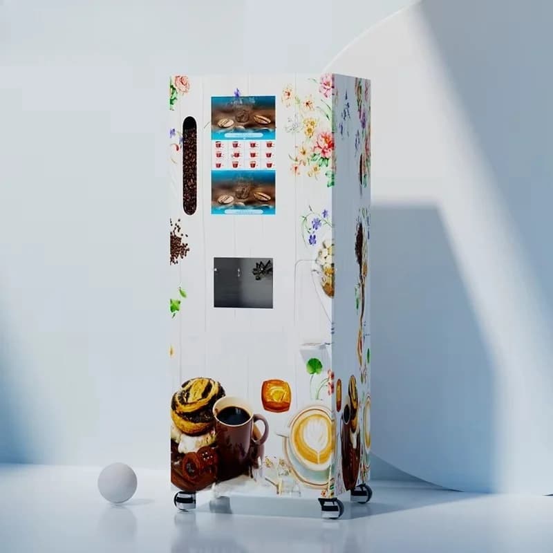 Commercial Coffee Vending Machine Fully Automatic Bean to Cup Fresh Ground Touch Screen Self Service