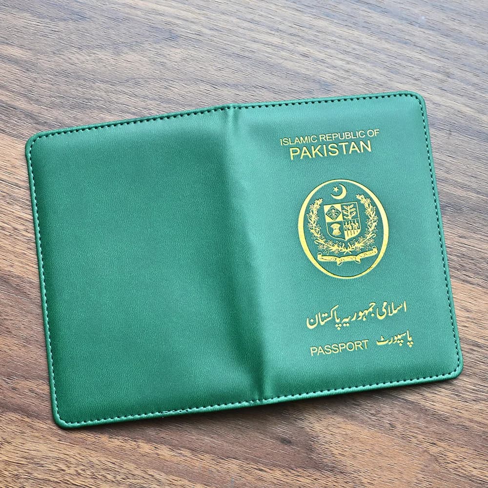 Copertina del passaporto della Repubblica islamica del Pakistan Copertina da viaggio sul libro del passaporto Porta passaporto personalizzato Pakistan