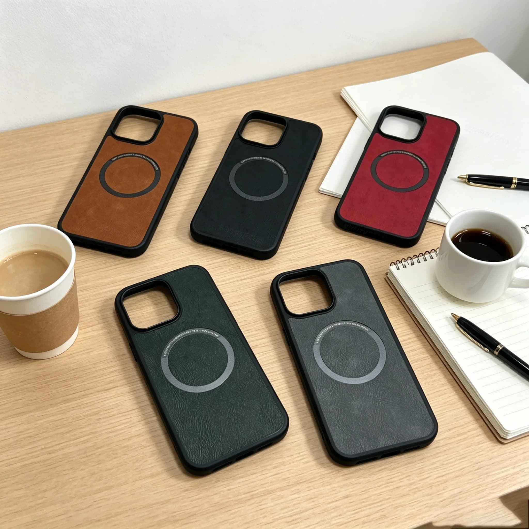 Large Opening Leather-Style 2-in-1 Magnetic Phone Case, Back Magnetic Compatible, Full Camera Protection, Shockproof & Dustproof, Precise Cutouts, Fits Multiple iPhone Models