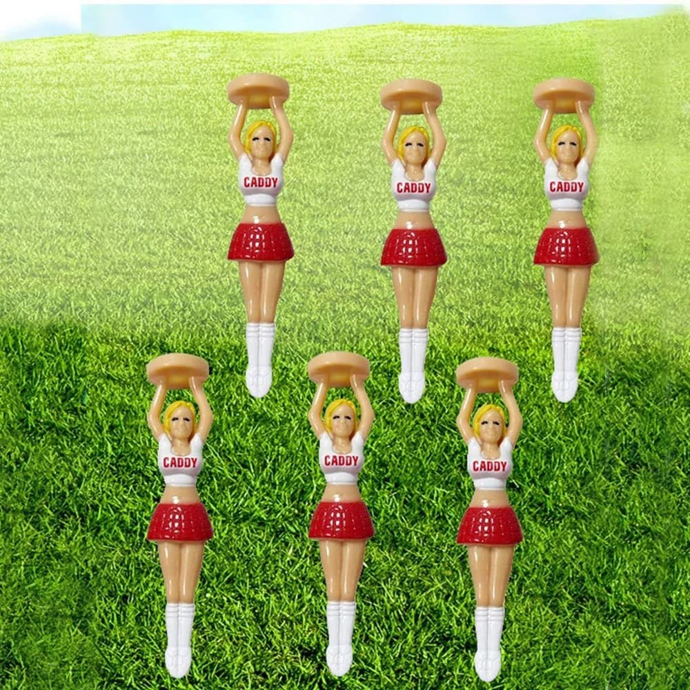 Beauty Novelty Girl Golf Tee Womens Golf Balls Standing Golf Ball Tees Golf Ball Holder Lady Golf Tee Cheerleaders Tee