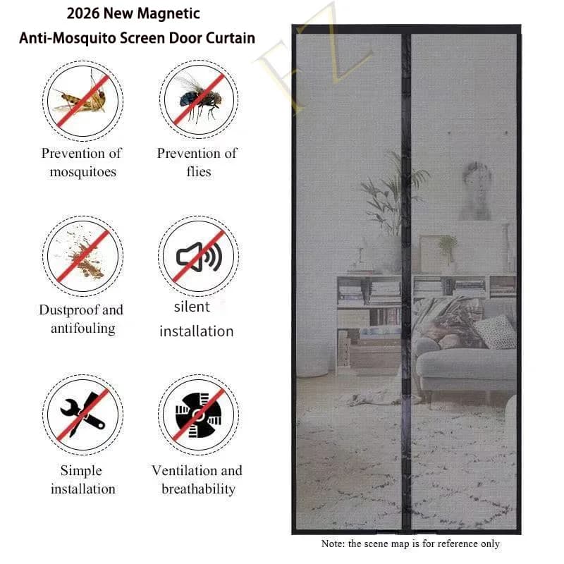 2026 New High End Household Summer Magnetic Self Suction Mosquito Curtain Self Adhesive Mosquito Curtain for Household Use