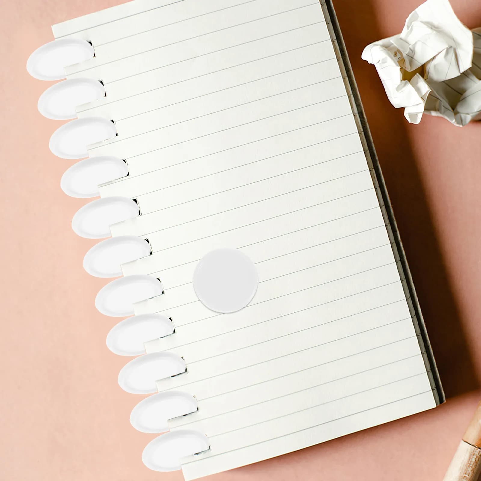 55 Pezzi Dischi Rotondi in Plastica per Rilegatura a Fogli Mobili, Strumenti per Rilegare Quaderni, Scrapbook, Agende e Accessori per Rilegatura Libri