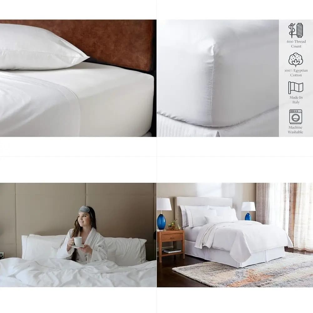 Bulk Twin Flat Bed Sheets Case of 24 Soft Hypoallergenic Cotton Blend Top Sheet Only, Hotel Collection Bedding for Hosts, Resor