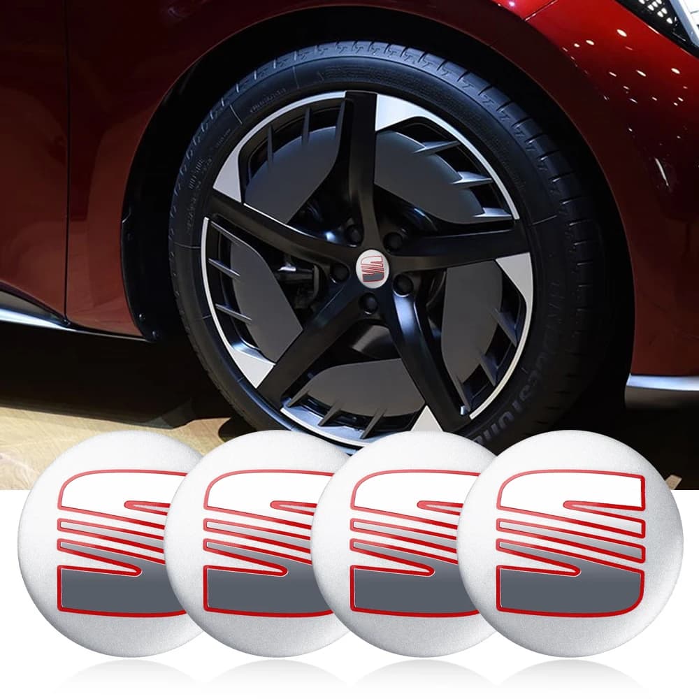 4Pcs 56mm Car Wheel Center Cover Tire Hub Caps Sticker For Seat Leon Mk1 Mk2 Ibiza FR Toledo Exeo 6j Ateca Altea Arosa Alhambra