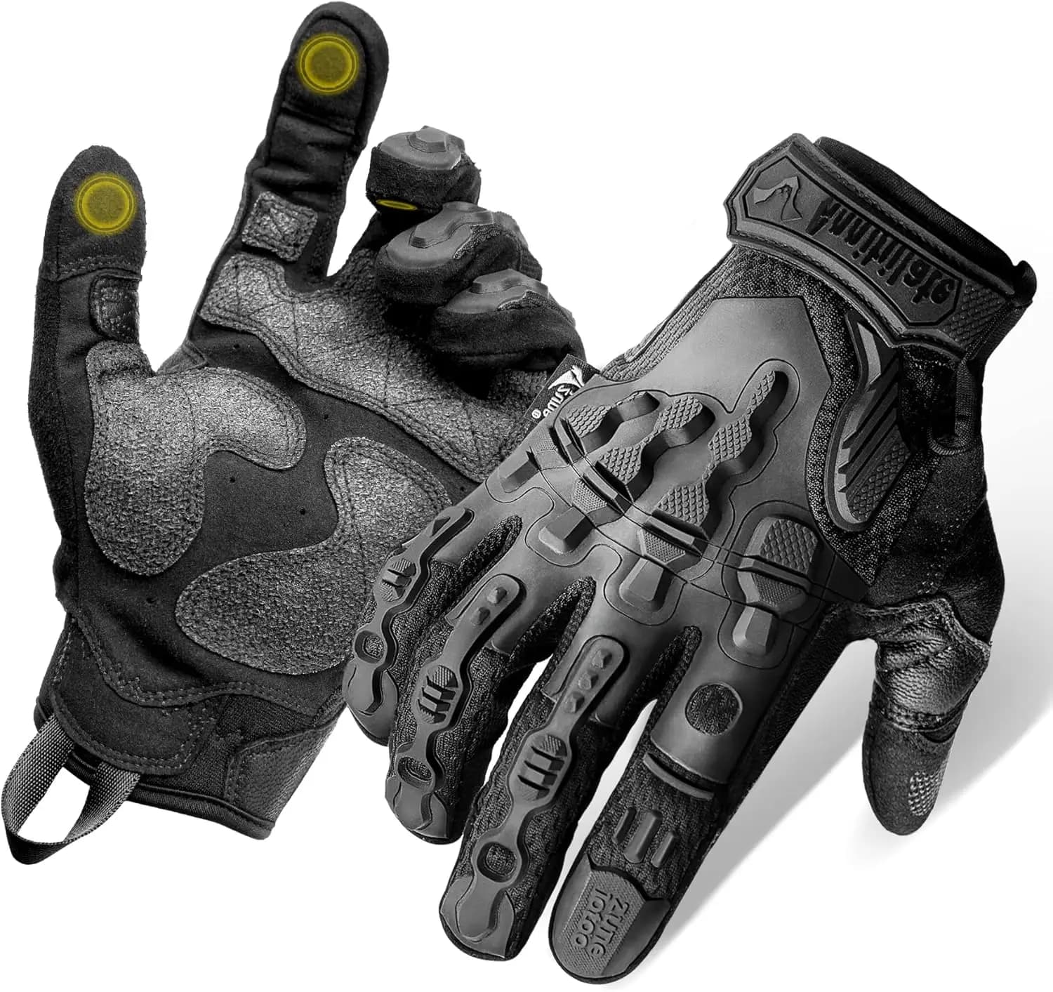 Guanti Tattici da Uomo con Touchscreen, Protezione in Kevlar e TPR per Moto, Paintball, Airsoft, Lavoro all'Aperto (Nero/Rosso/Verde/Beige)