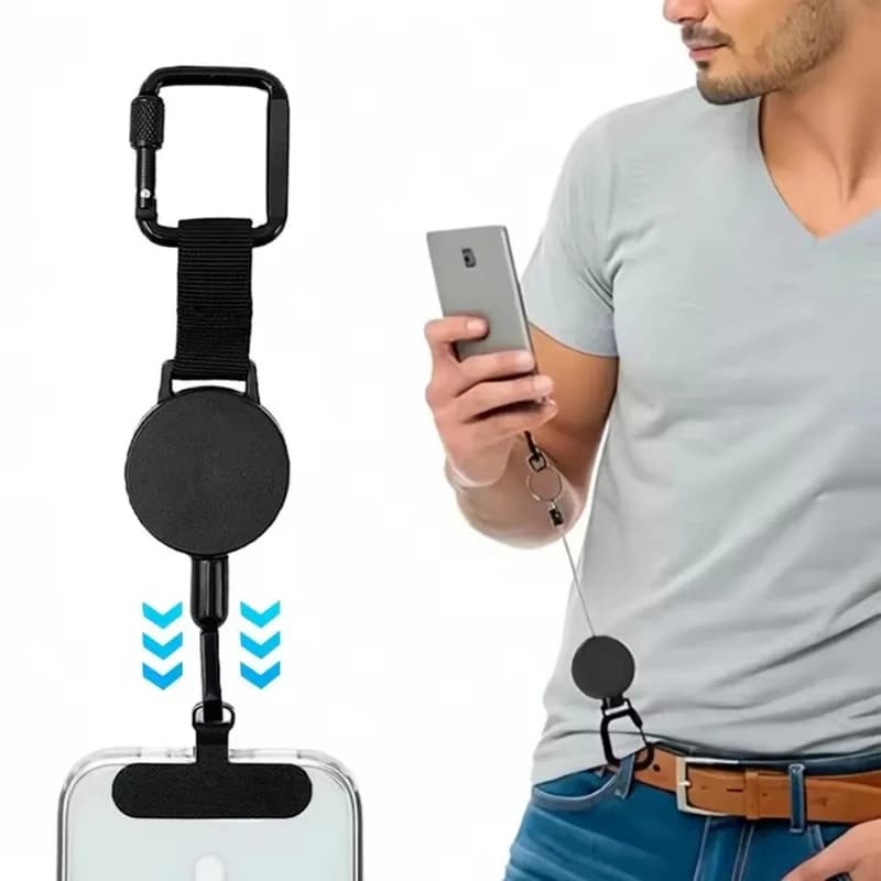 Retractable Anti-Theft Outdoor Phone Holder Cellphone Lanyard Strap Smartphone Case Safety Tether With Belt Clip For iPhone17 18