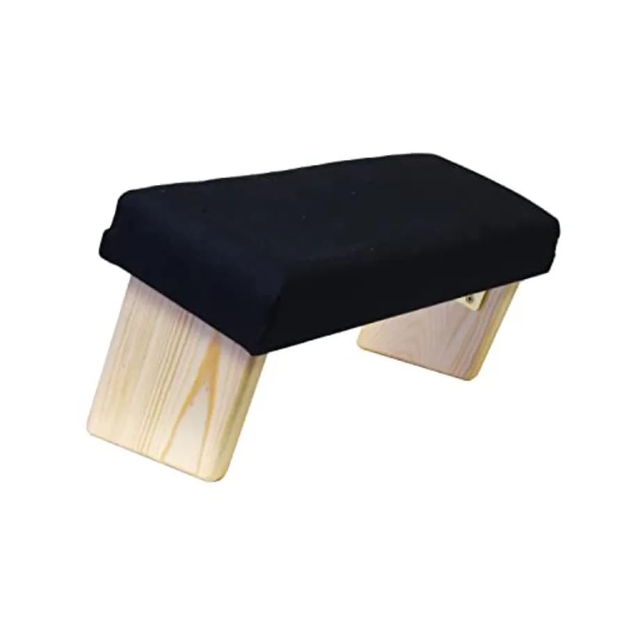 Black Foldable Meditation Chair - Yoga Zen Meditation Bench Kneeling Stool - Wooden Meditation Stool with Cushion - Prayer Knee