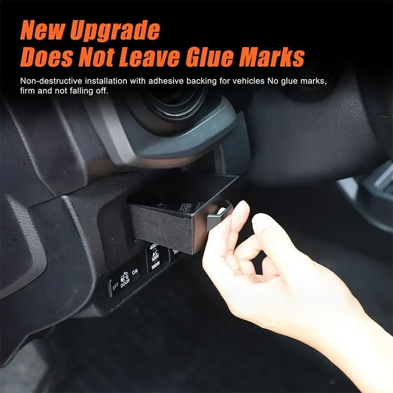Per il 2016-2022 Toyota Tacoma ABS nero car styling volante dell'auto sinistra cassetto stile scatola di immagazzinaggio accessori interni auto