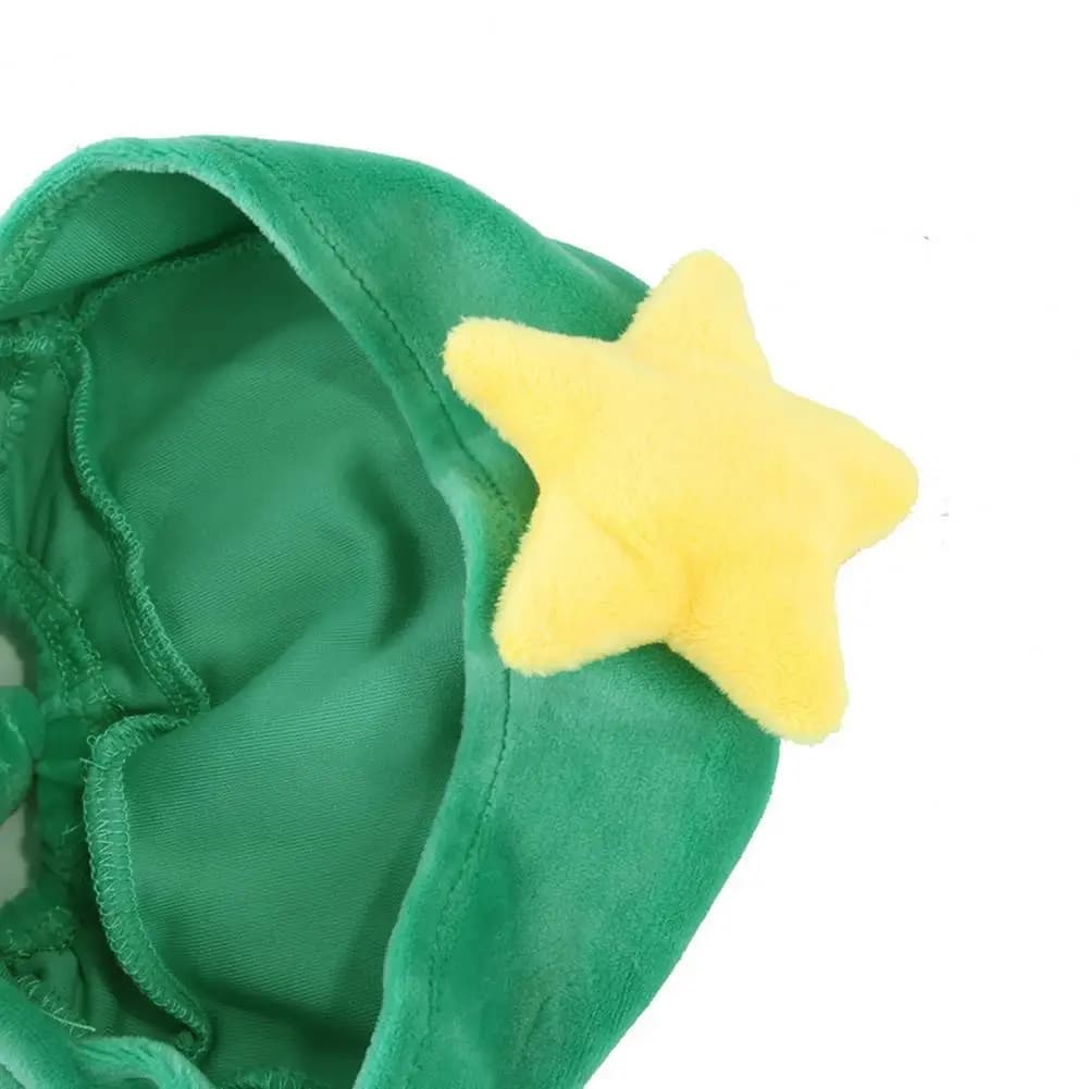 Flexible Design Pet Wear Dogs Christmas Costume Holiday Pet Tree Headwear Festive Green Xmas Hat for Cats Party Dress-up Apparel