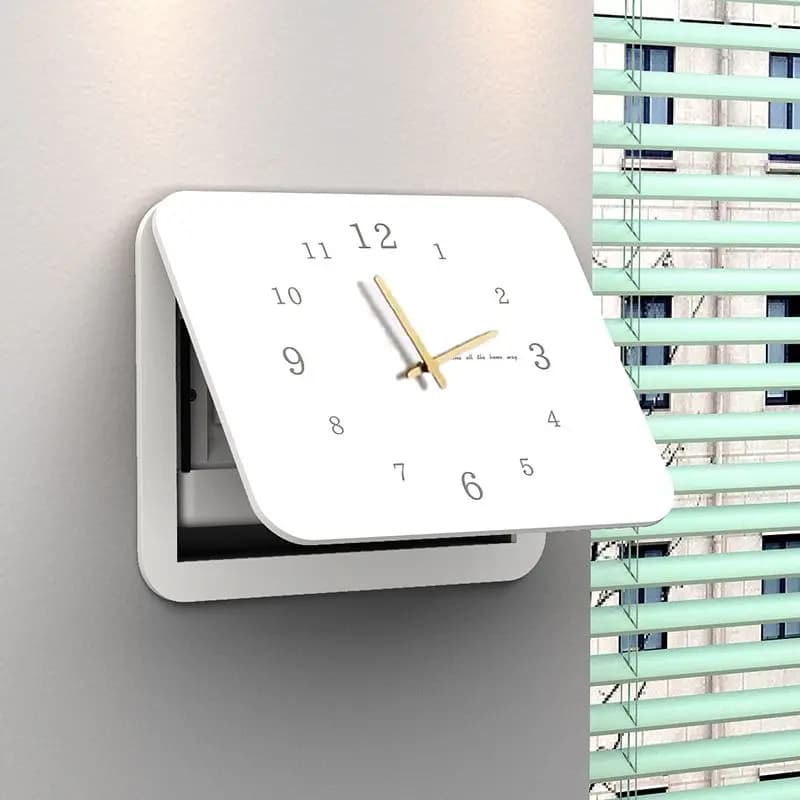 Meter Box pittura decorativa con orologio da parete Modern Home Decor orologi da parete di lusso in metallo decorazione silenziosa del soggiorno