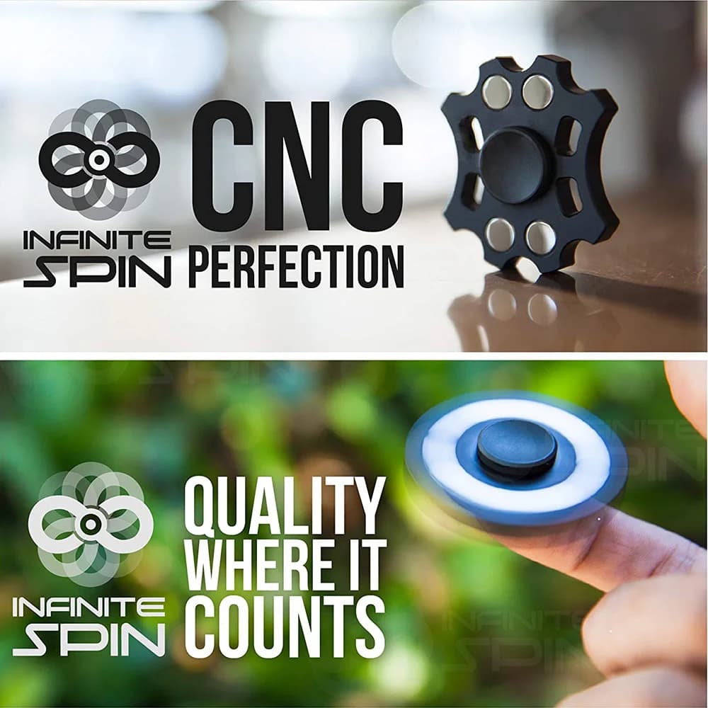 Aluminum Alloy Mini Spider Fidget Spinner Metal Structure Hand‑Spinning Toy Portable Desktop EDC Stress Toy for Adults Students