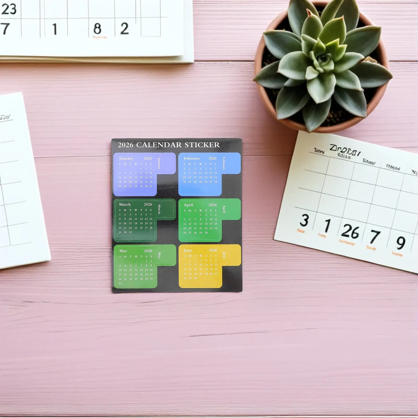 5 set di etichette adesive colorate per agenda mensile, adesivi per indice del calendario, forte adesione per quaderni e diari fai da te