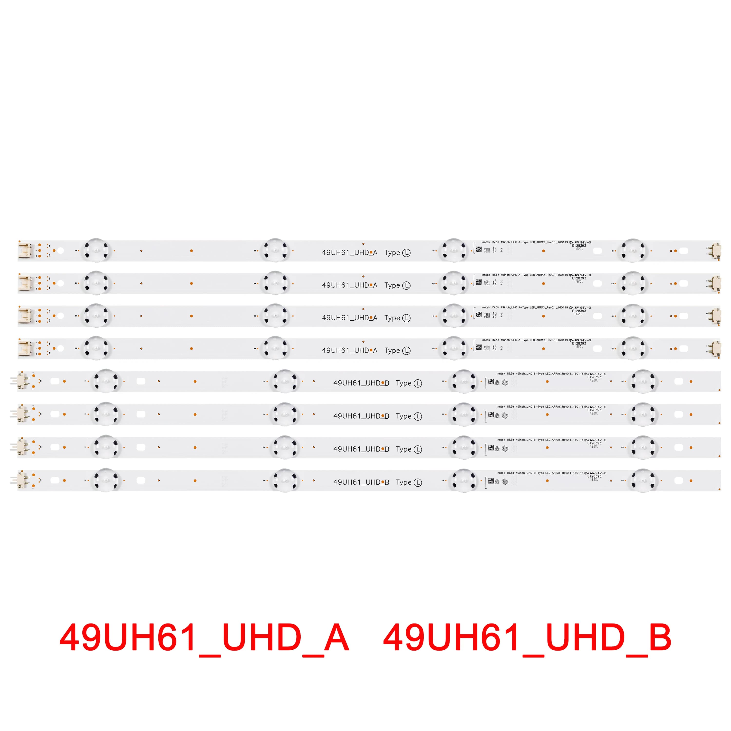 LED strip for 49UH610V 49UH601V 49UH6090 49UH620V 49UH61_UHD_A 49UH61_UHD_B HC490DGN-SLNX5-514X EAY63192605 AGF79082401