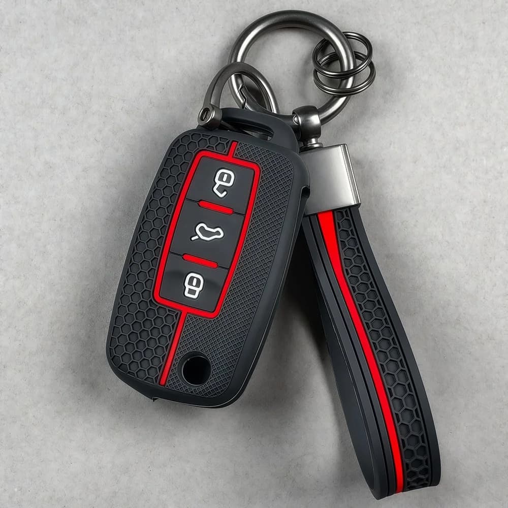 2026 Silicone Car Key Cover For VW Volkswagen Polo Tiguan Passat B5 B6 B7 Golf 4 5 6 MK6 Jetta Lavida Skoda Octavia Seat