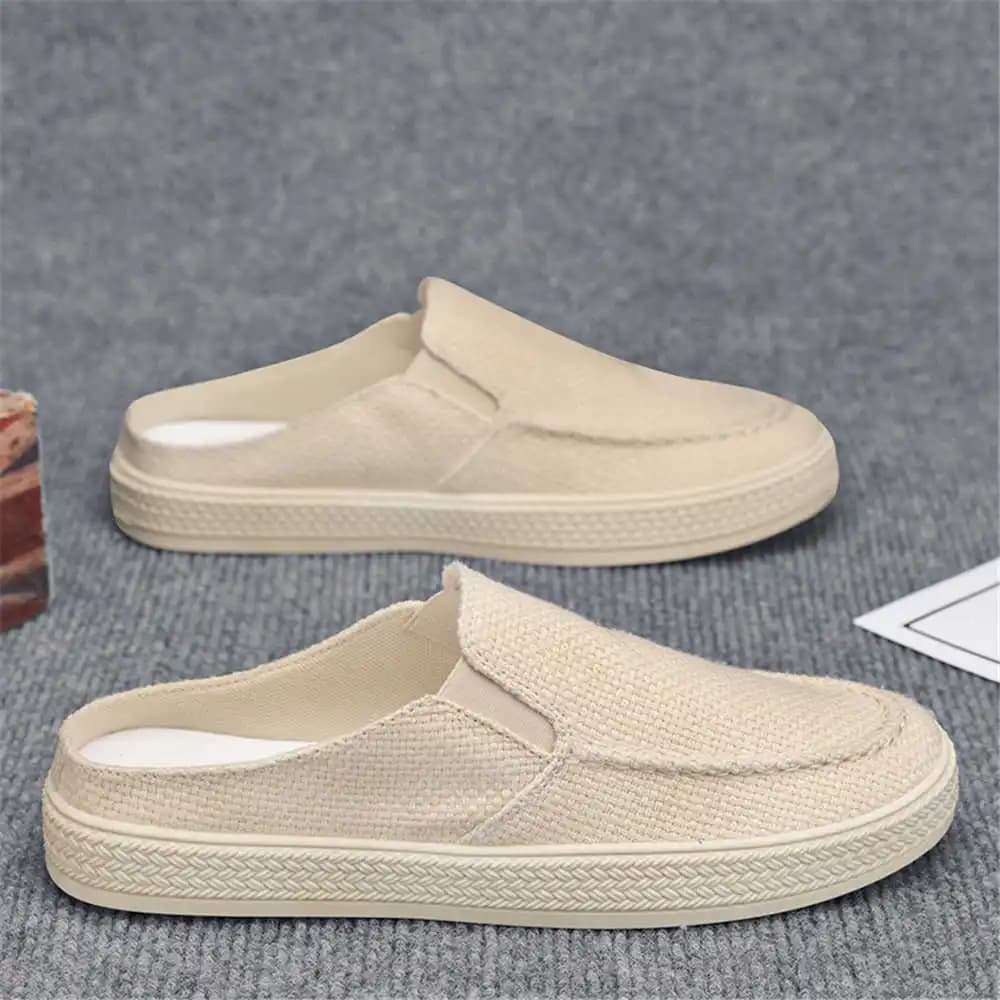 Men's shoes with round tip number 44, woven green sneakers for outdoor sports, super offers, college shoes, team items