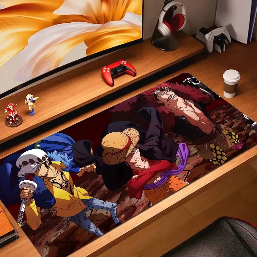 One Piece Alabasta Kingdom Arc Gaming Mouse Pad Large Rubber Keyboard Desk Mat With 2MM Stitched Edge Design
