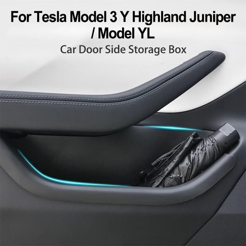 Per Tesla Model 3 Highland Y Juniper porta auto scatola portaoggetti laterale porta slot portaoggetti contenitore interno auto