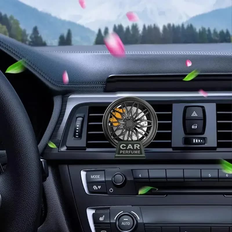 Car Odor Deodorant, Air Intake Clips for Tires, Car Aroma Treatment Device, Car Perfume, Rotating Air Output, Solid fragrance Gulong