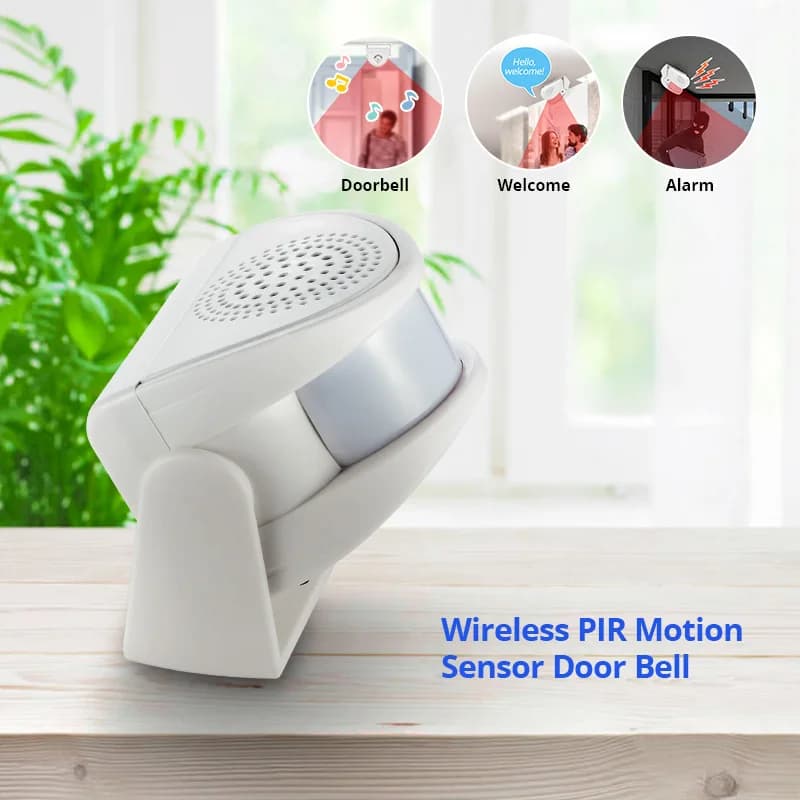 32 brani Benvenuto campanello a infrarossi campanello rilevatore di movimento PIR wireless volume regolabile campanello per porta allarme per negozio di casa