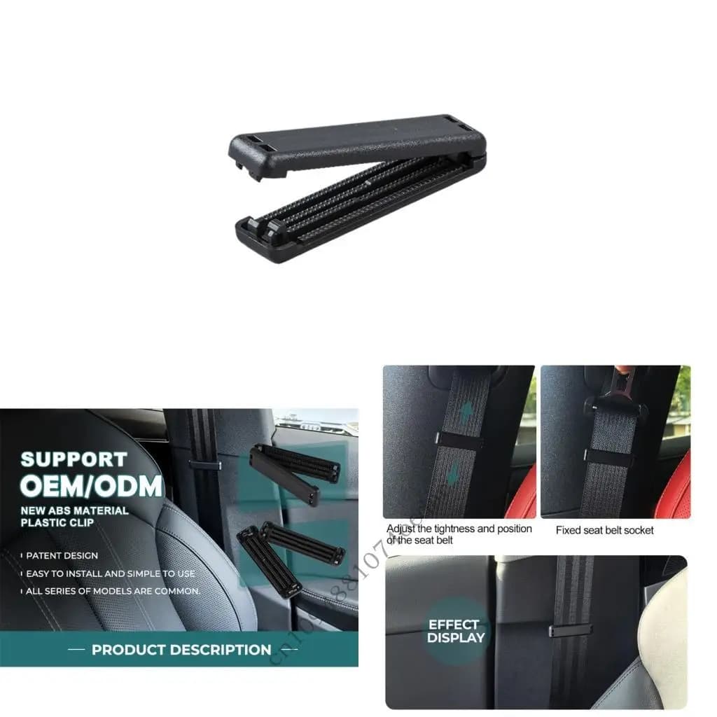 2pcs Universal Car Belt Adjuster Clip For Comfortable Driving Fit Most Car