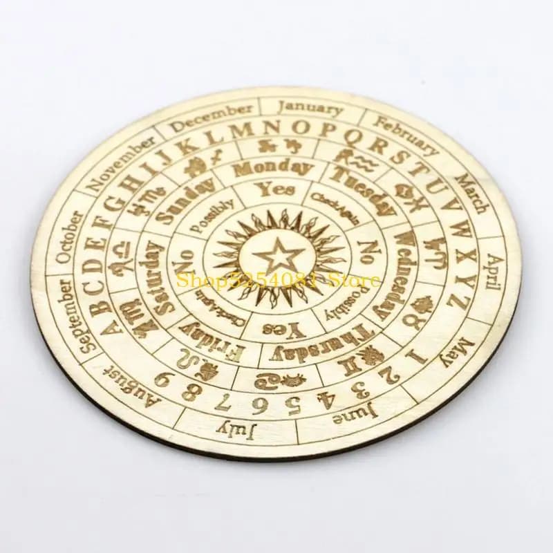 AXYC Tavola a Pendolo per Divinazione in Legno con Stella per Sole Intagliato Gioco Astrologia Giocare a Rabdomanzia