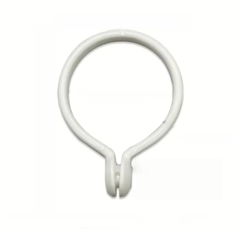 Durable White Material 35mm Snap-On Shower Rings, 10 pcs, Easy Curtain Changing, Multipurpose, Versatile